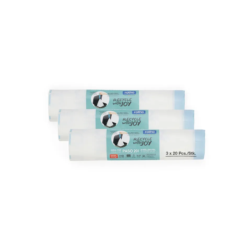 rotho-paso-m-llbeutel-20l-60-st-ck-wei-reissfest-zugband image 1