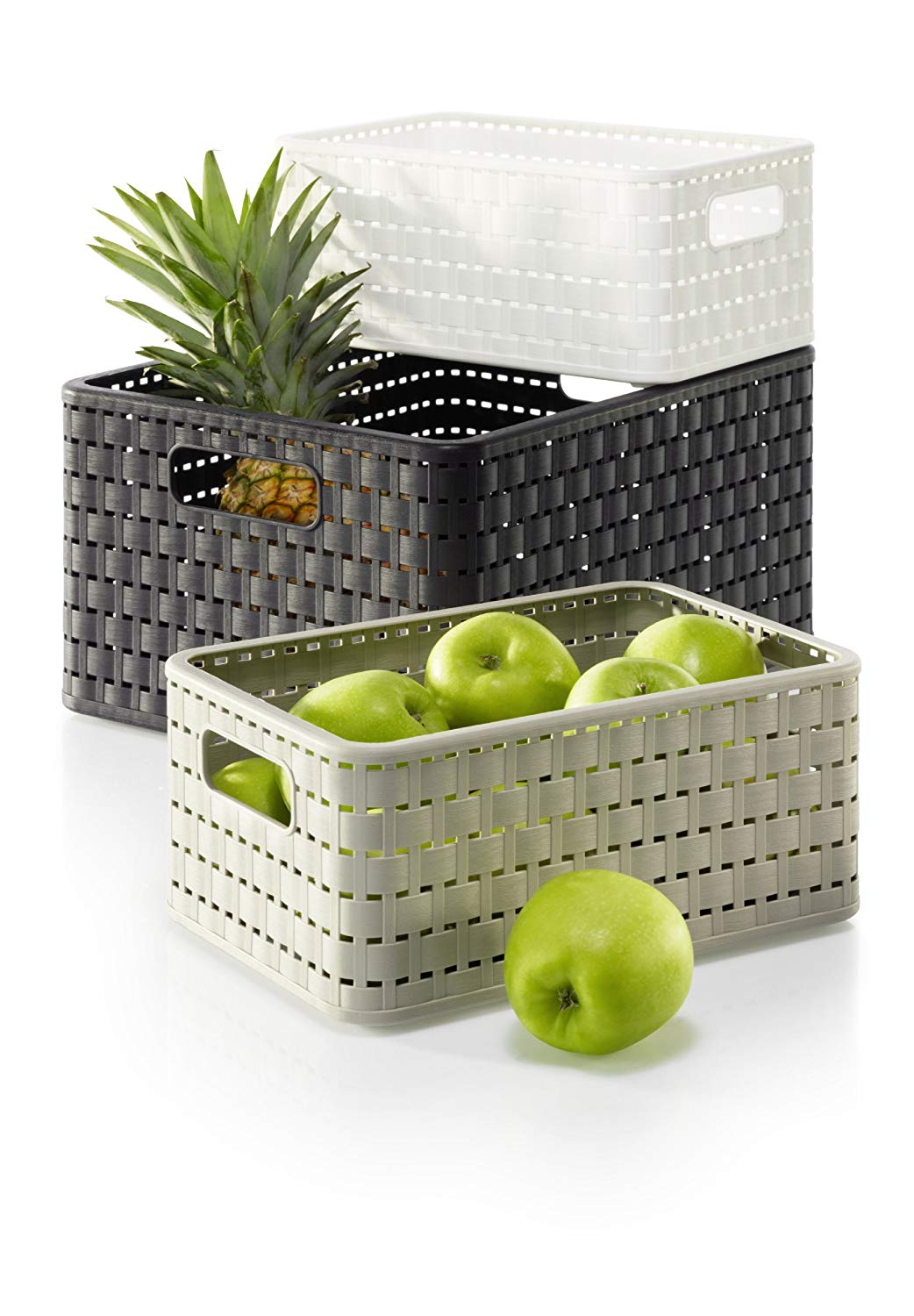 rotho-country-korb-din-a5-6-l-rattan-optik-anthrazit-stapelbar image 7