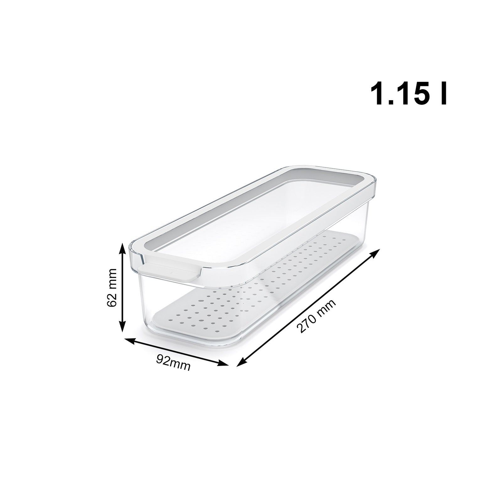 rotho-cauma-k-hlschrankorganizer-1-15-l-transparent-stapelbar image 3
