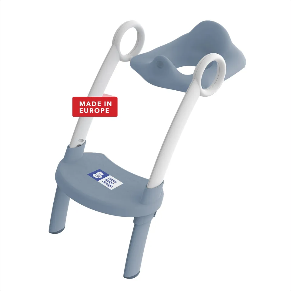 rotho-top-xtra-toilettentrainer-stone-grey-mit-leiter image 1