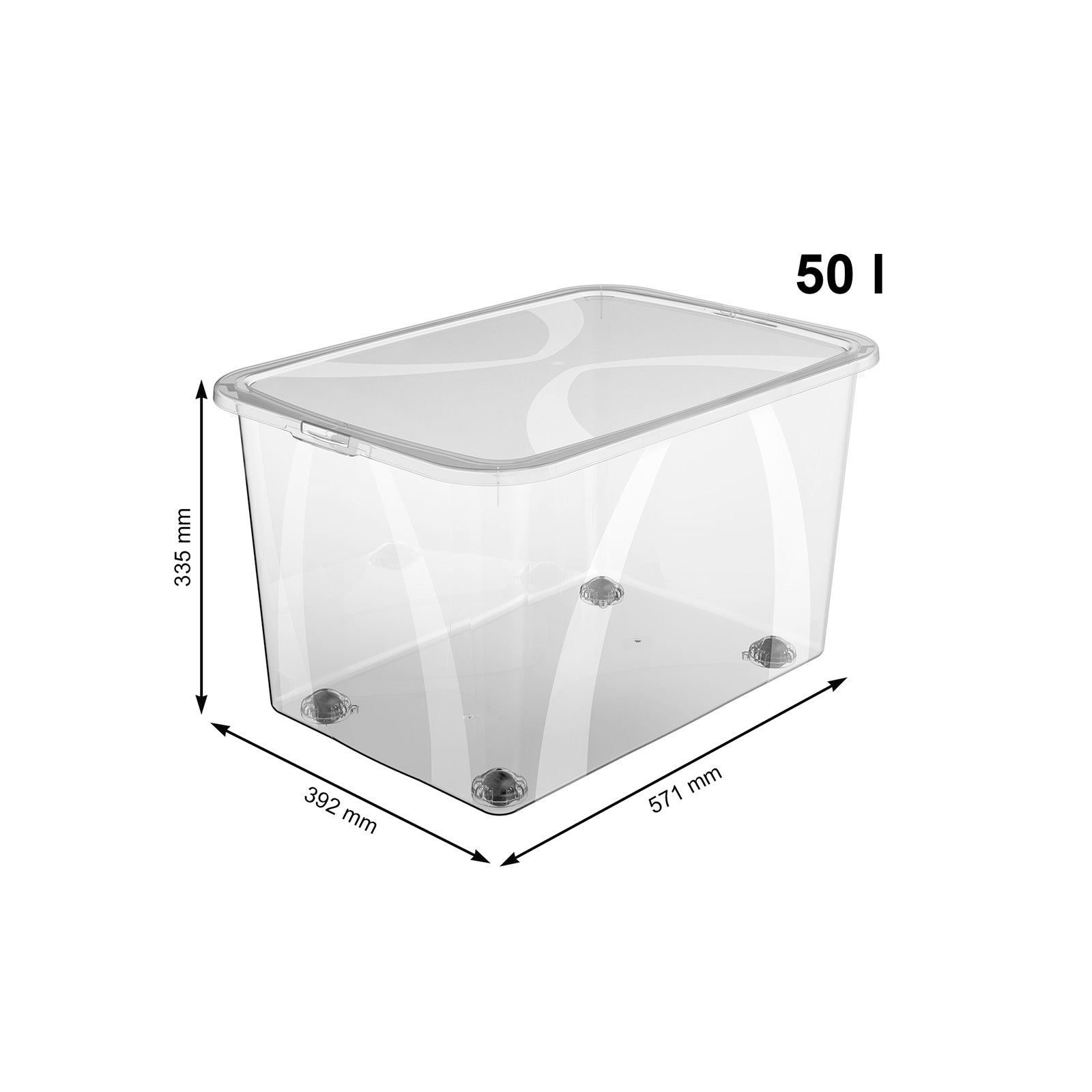 rotho-lona-aufbewahrungsbox-50-l-transparent-mit-deckel image 3