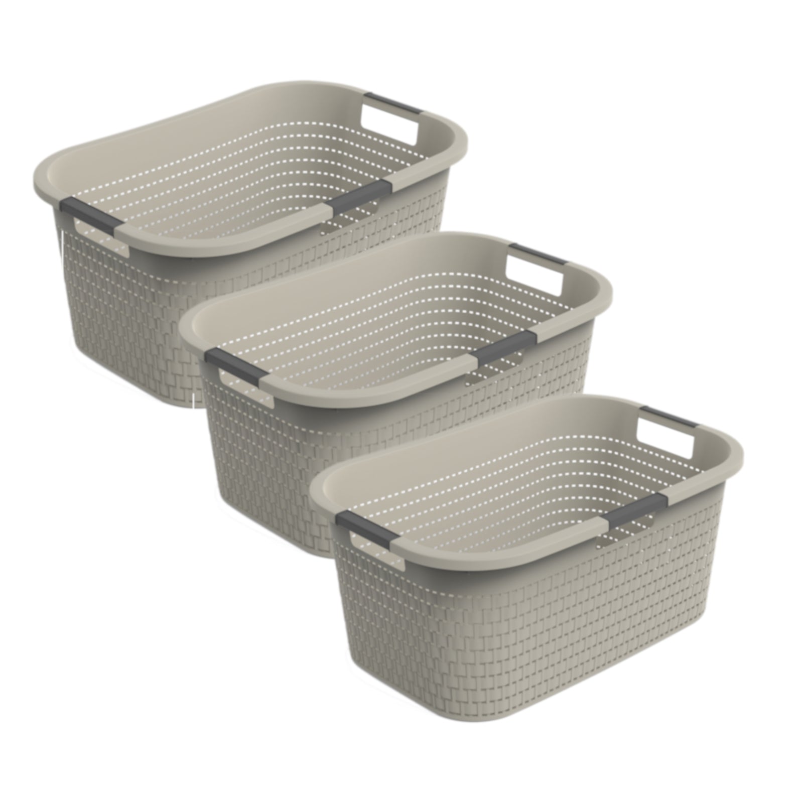 rotho-country-w-schekorb-40-l-3er-set-rattan image 2