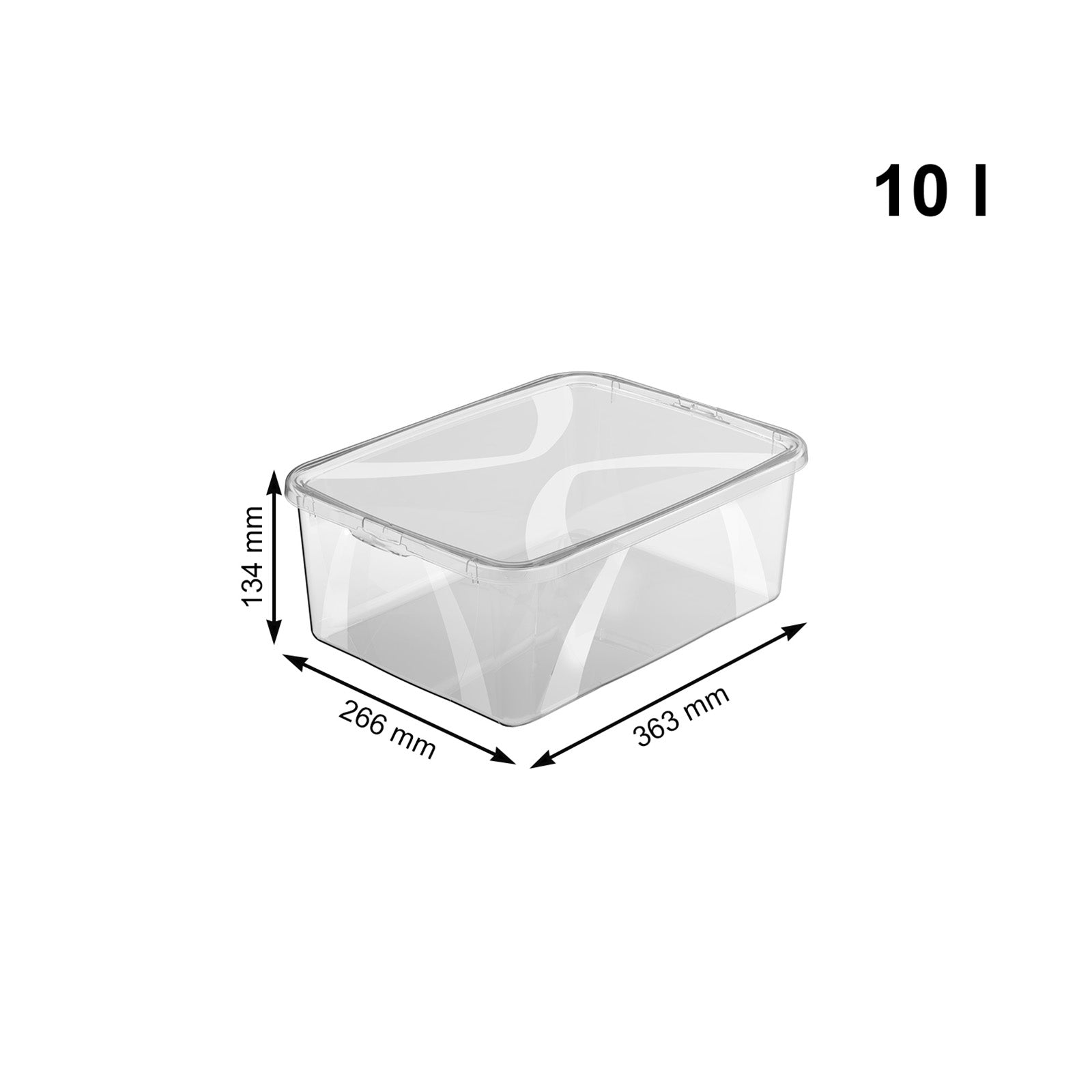 rotho-lona-box-10-l-aufbewahrungsbox-transparent-mit-deckel-stapelbar image 4