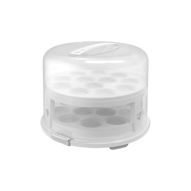 rotho-fresh-tortenglocke-xl-horizon-blau-kuchenbox-24-muffins image 1