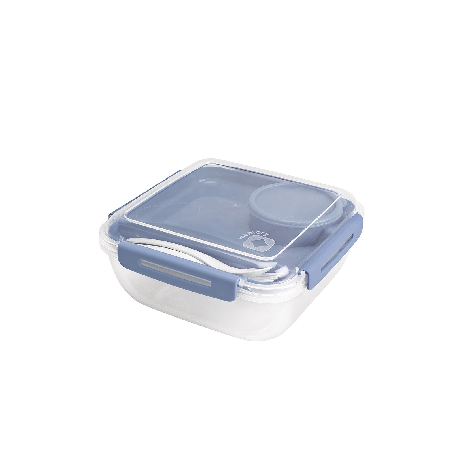 rotho-memory-salatbox-1-7l-horizontblau-besteck image 2