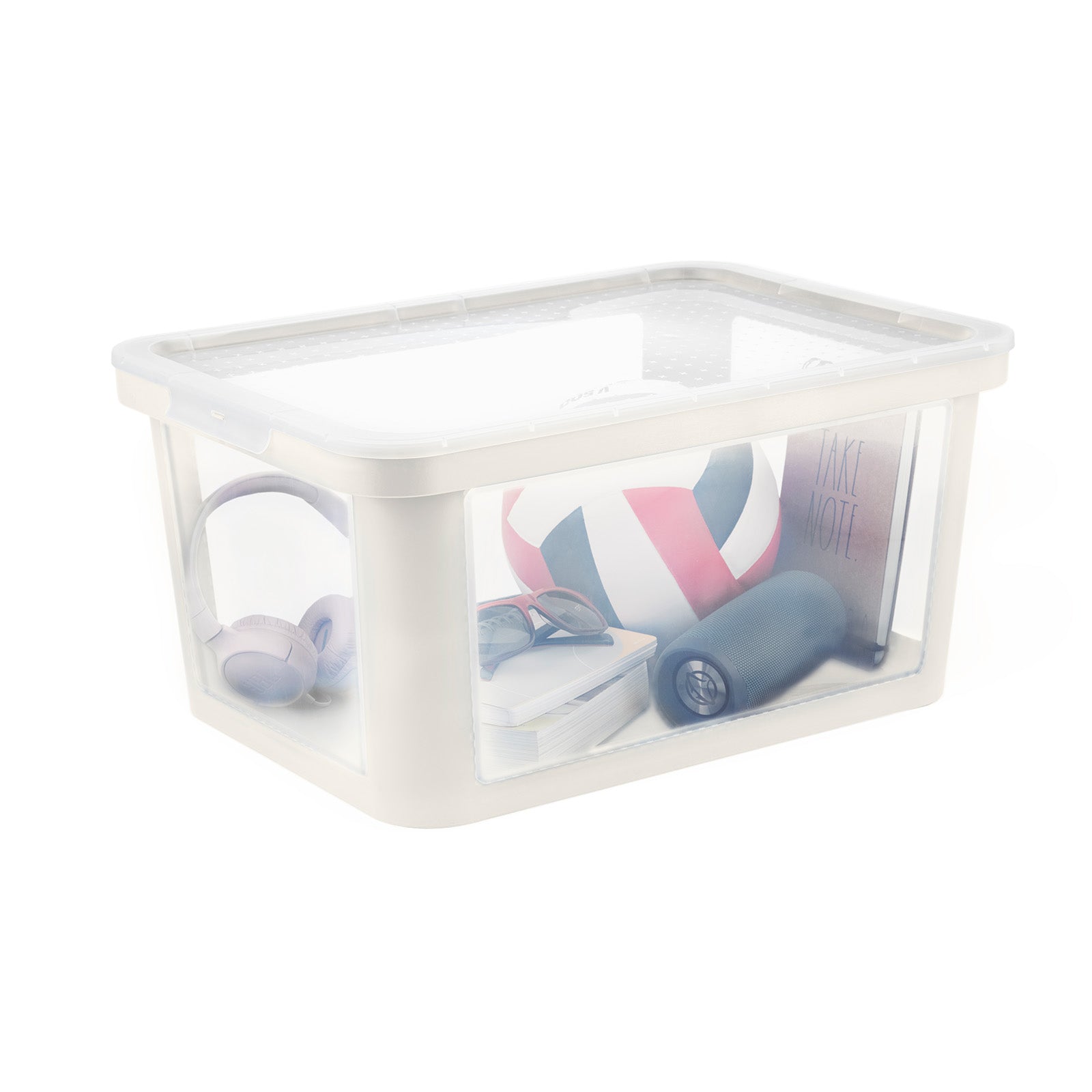 rotho-albris-box-mit-deckel-45-l-mistelwei-transparent image 1