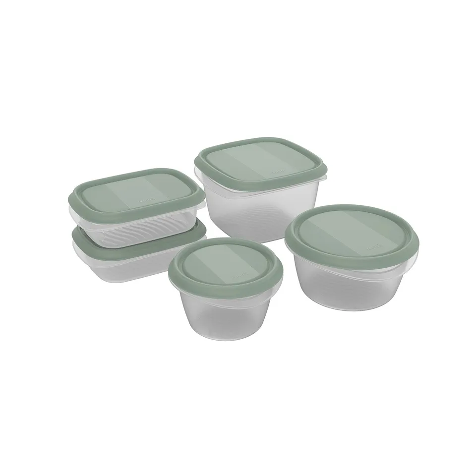 rotho-elements-frischhaltedosen-5tlg-transparent-gr-n-dicht image 1