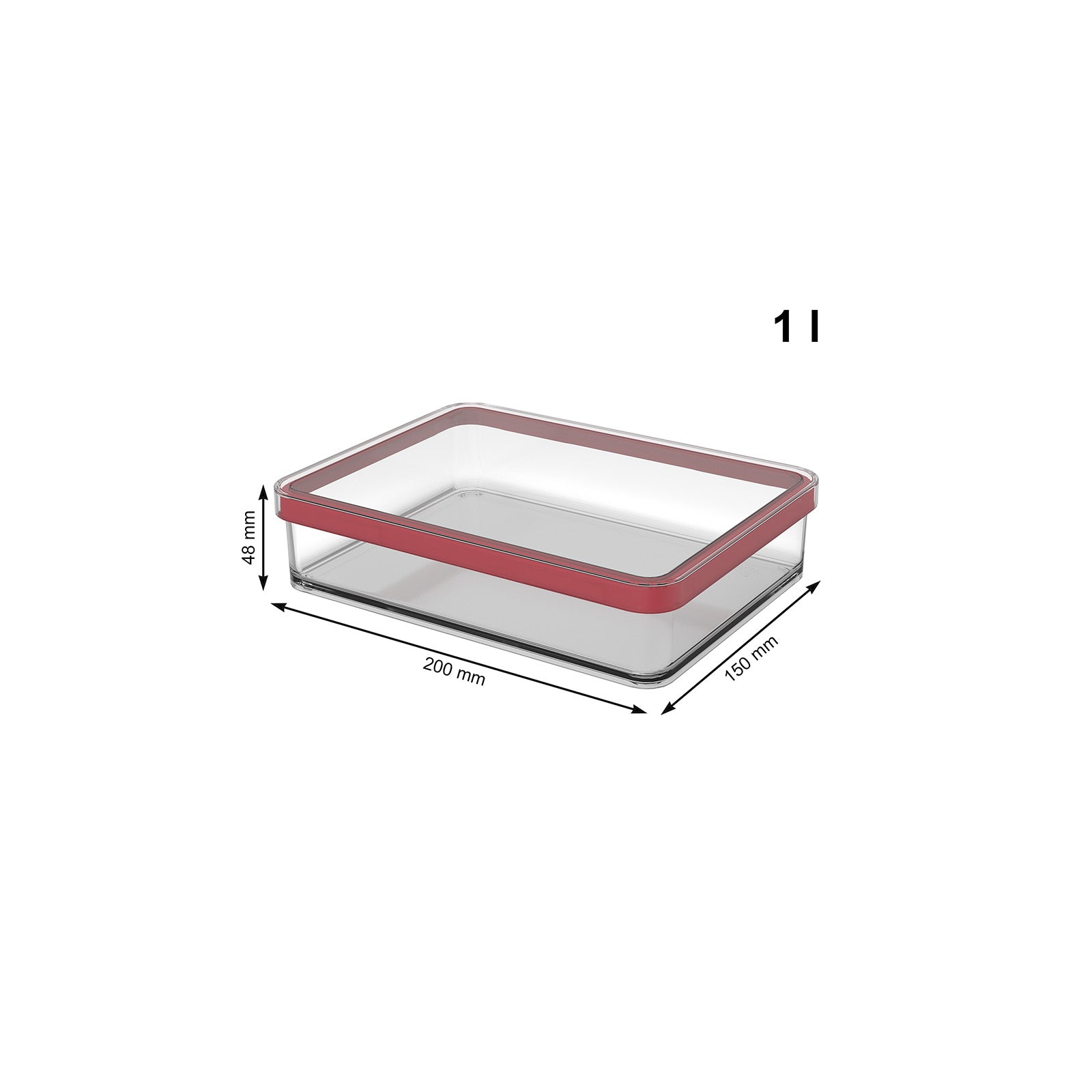 rotho-loft-vorratsdose-1-0-l-transparent-rot-breit image 8