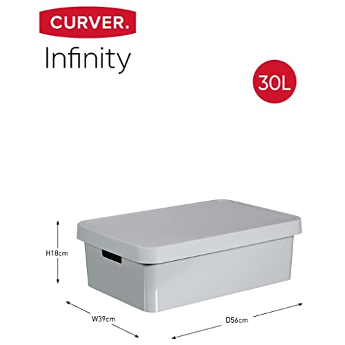 curver-infinity-aufbewahrungsbox-deckel-30-l-hellgrau image 6