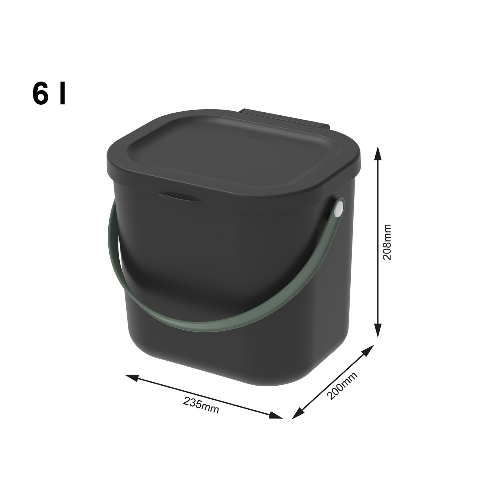 rotho-albula-6-l-m-llsystem-bioabfallbeh-lter-schwarz-stapelbar image 2