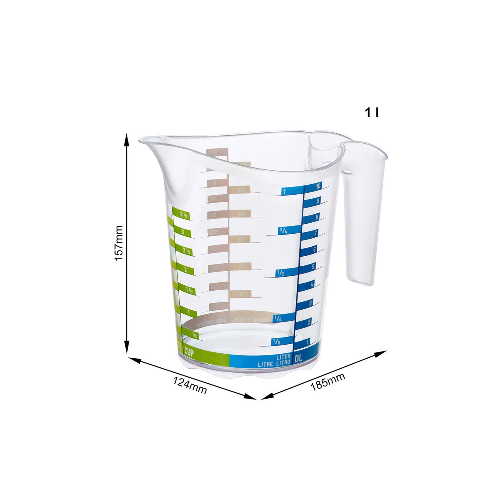 rotho-domino-messbecher-1-l-transparent-mit-literskala image 4