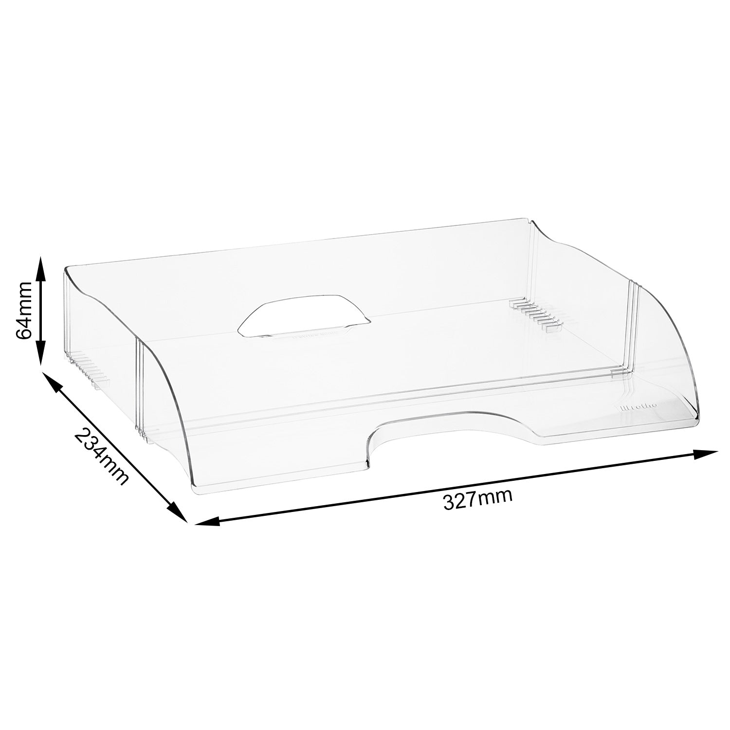 rotho-timeless-formularschale-quer-briefablage-4er-set-transparent image 3