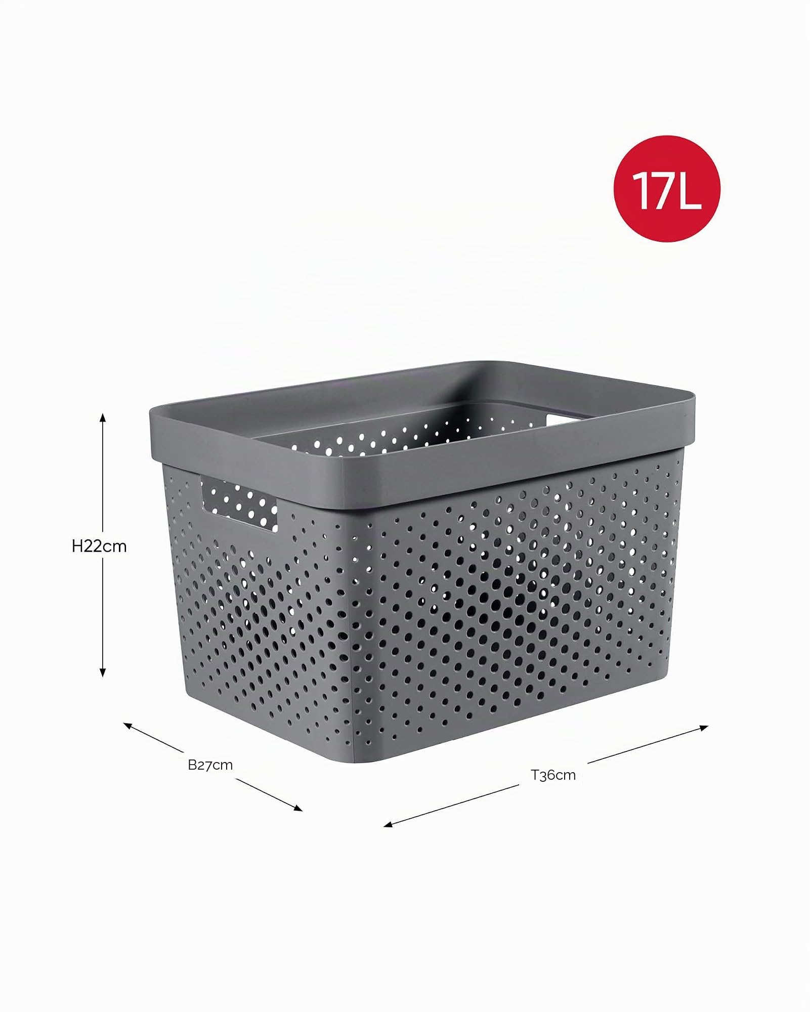 curver-infinity-dots-boxen-11l-17l-dunkelgrau-aufbewahrungsbox-set image 3