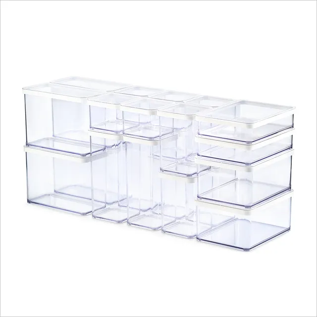 rotho-loft-vorratsdosen-24-tlg-transparent-wei-luftdicht image 1