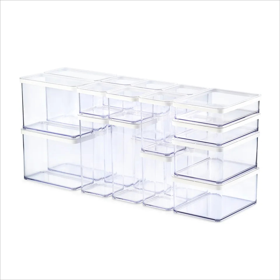 rotho-loft-vorratsdosen-24-tlg-transparent-wei-luftdicht image 1