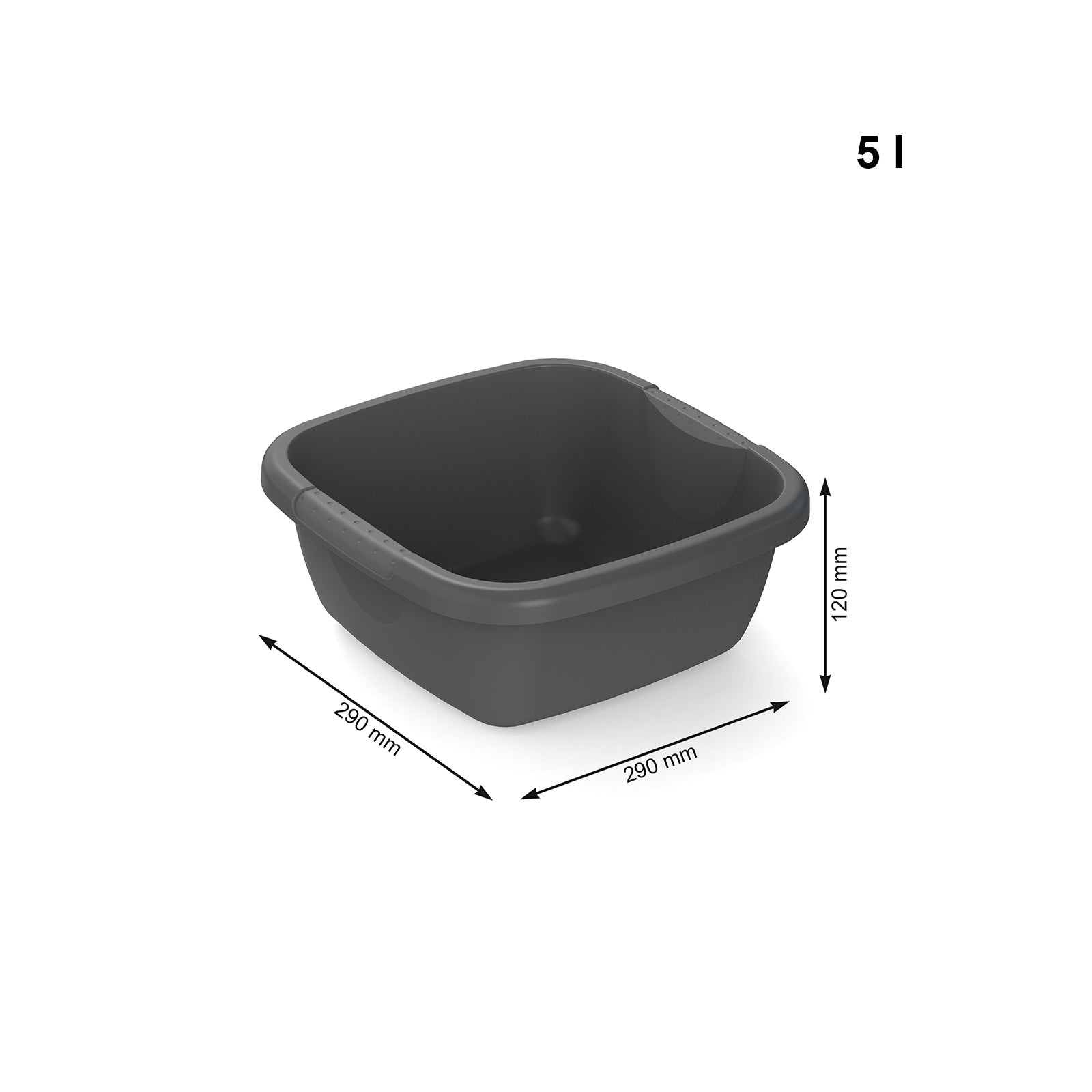rotho-daily-becken-eckig-29-cm-5-l-anthrazit-mit-skala image 6
