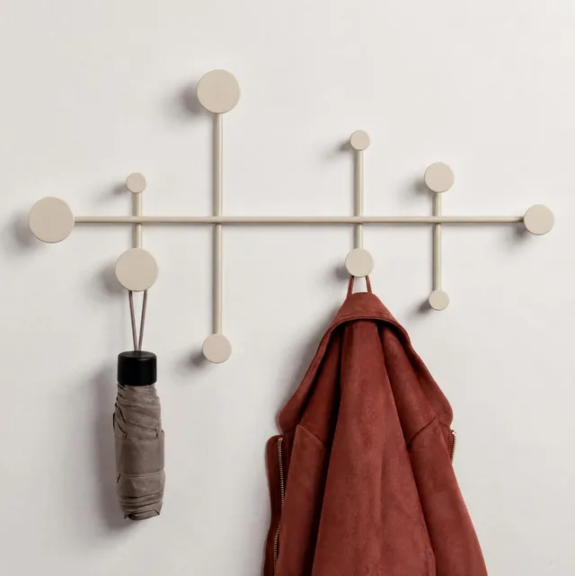 kazai-sval-wandgarderobe-taupe-sand-metall-10-haken image 1