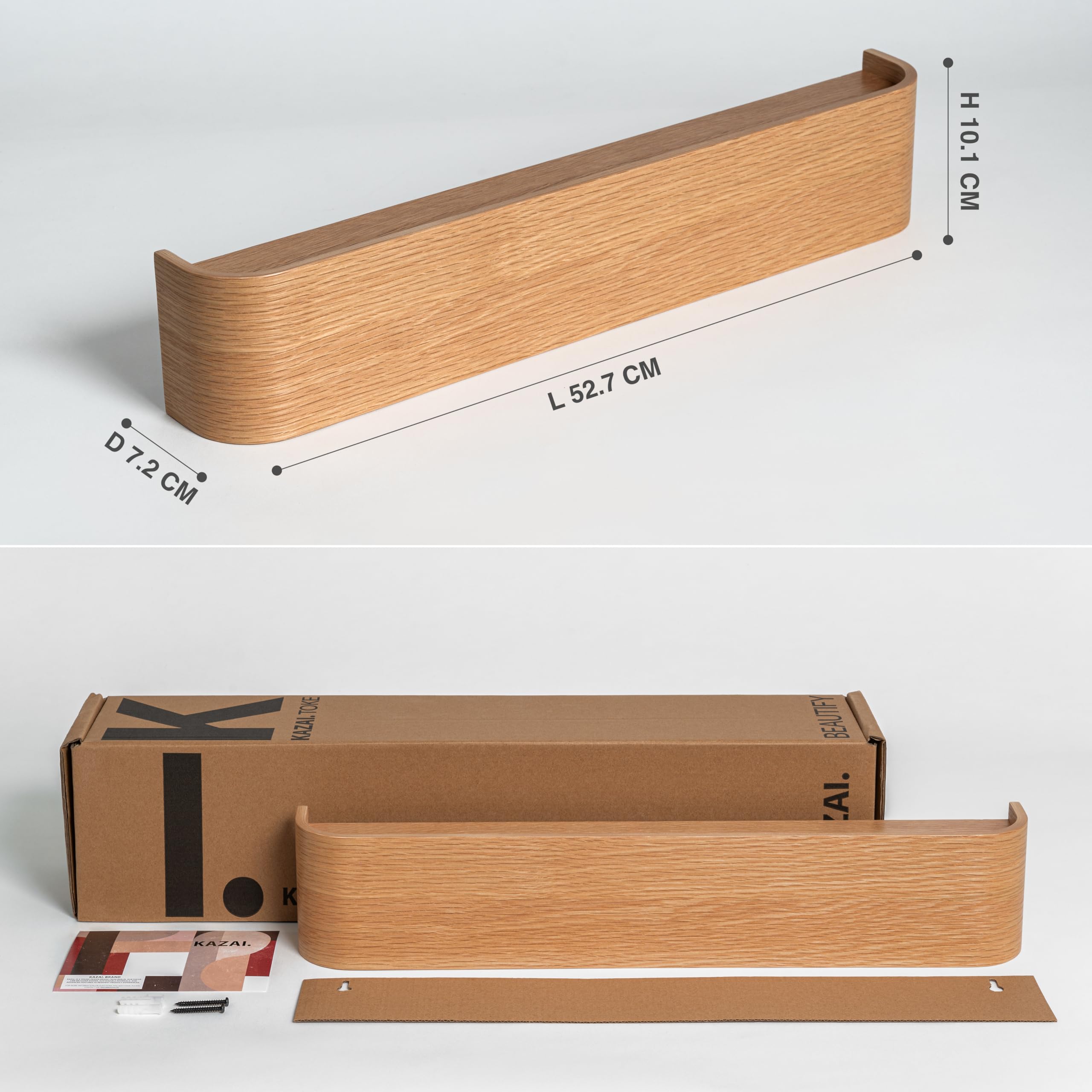 kazai-toke-wandgarderobe-eiche-5-haken-massivholz image 2