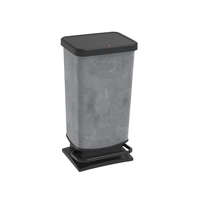 rotho-paso-treteimer-40-l-anthrazit-mit-pedal-und-d-mpfer image 1