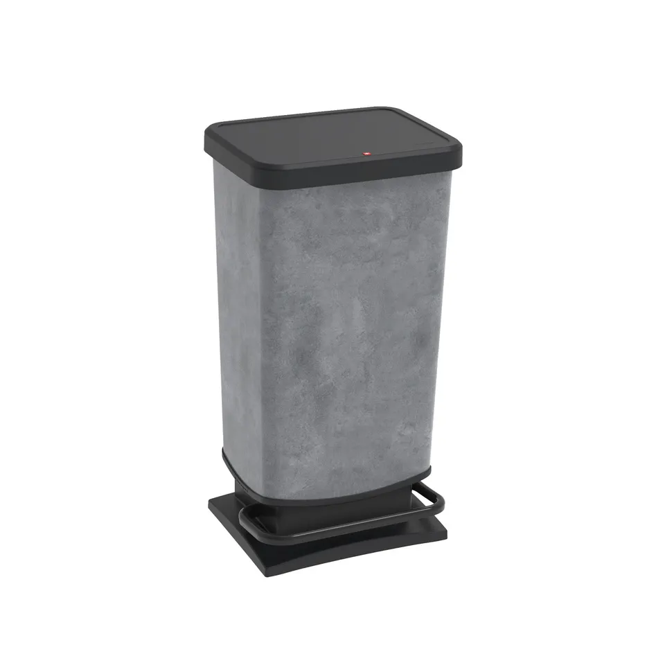 rotho-paso-treteimer-40-l-anthrazit-mit-pedal-und-d-mpfer image 1