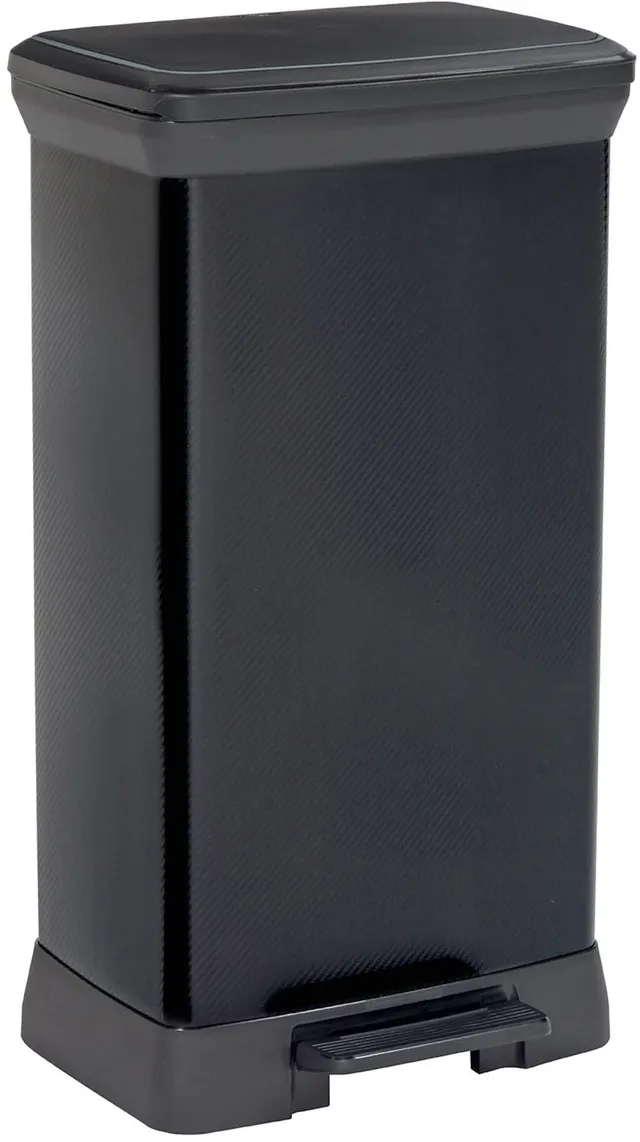 curver-decobin-metallic-m-lleimer-50l-schwarz-metallic-mit-pedal image 1