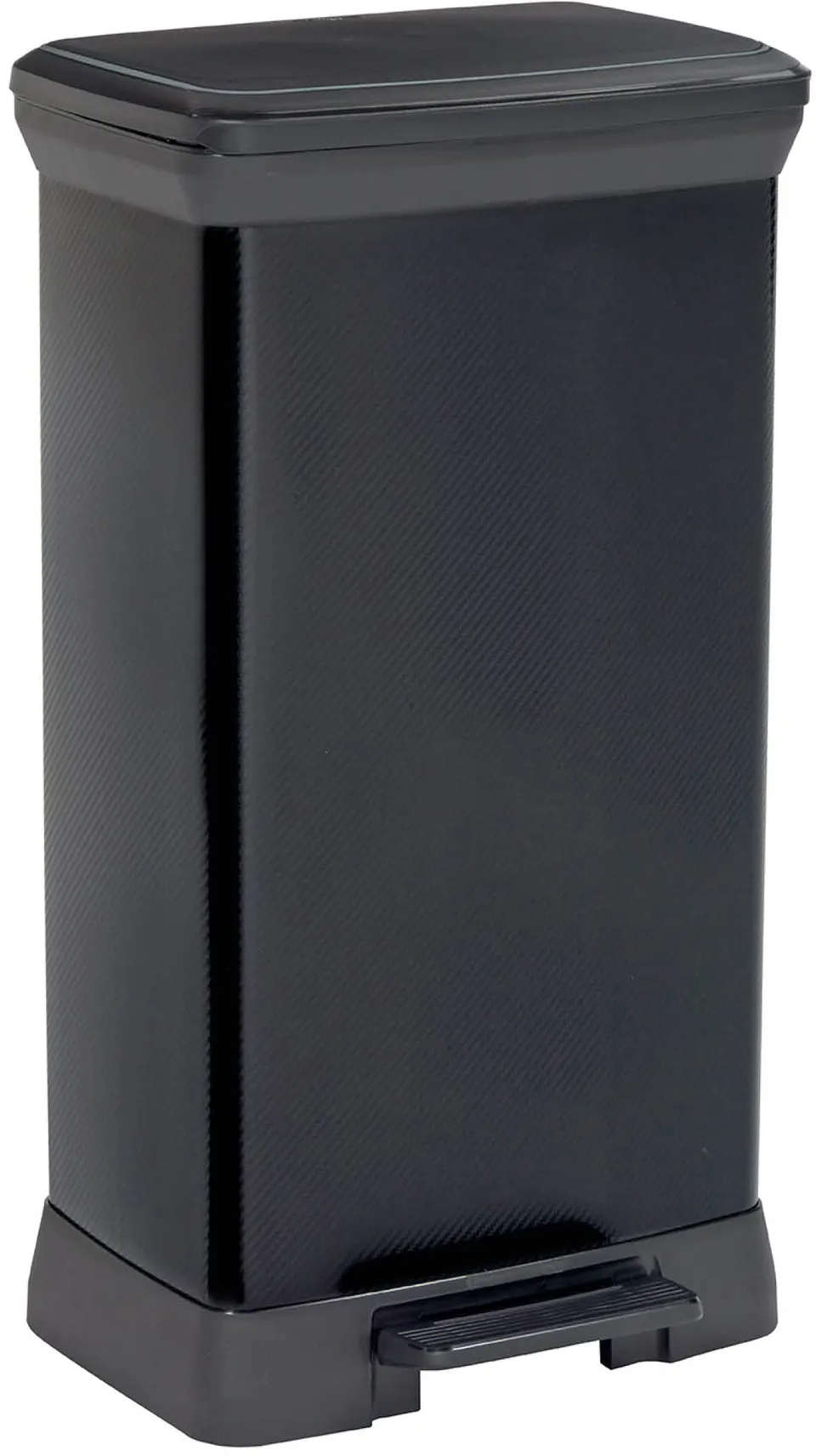 curver-decobin-metallic-m-lleimer-50l-schwarz-metallic-mit-pedal image 1