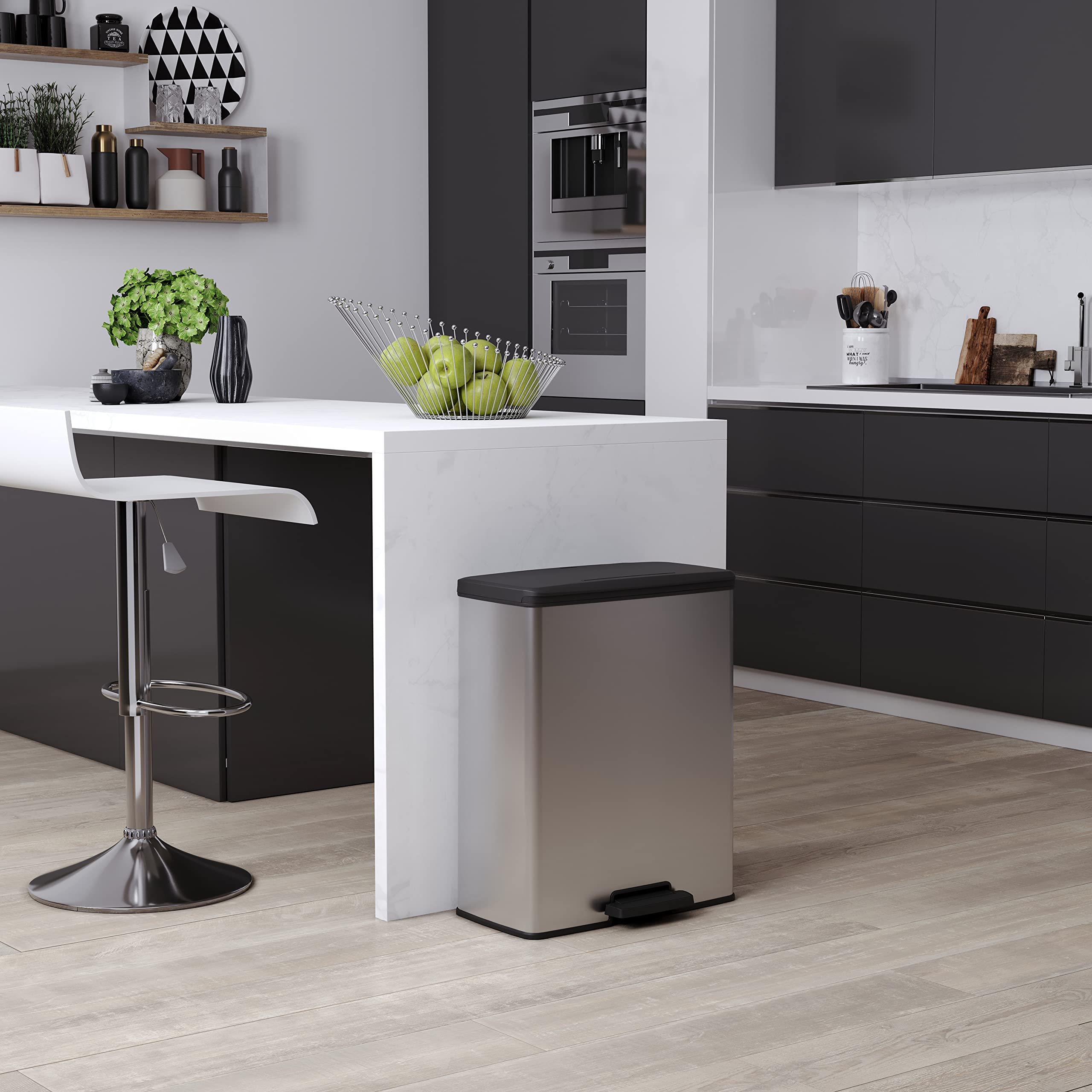 curver-decobin-m-lleimer-65l-silber-metallic-treteimer-edelstahloptik image 4