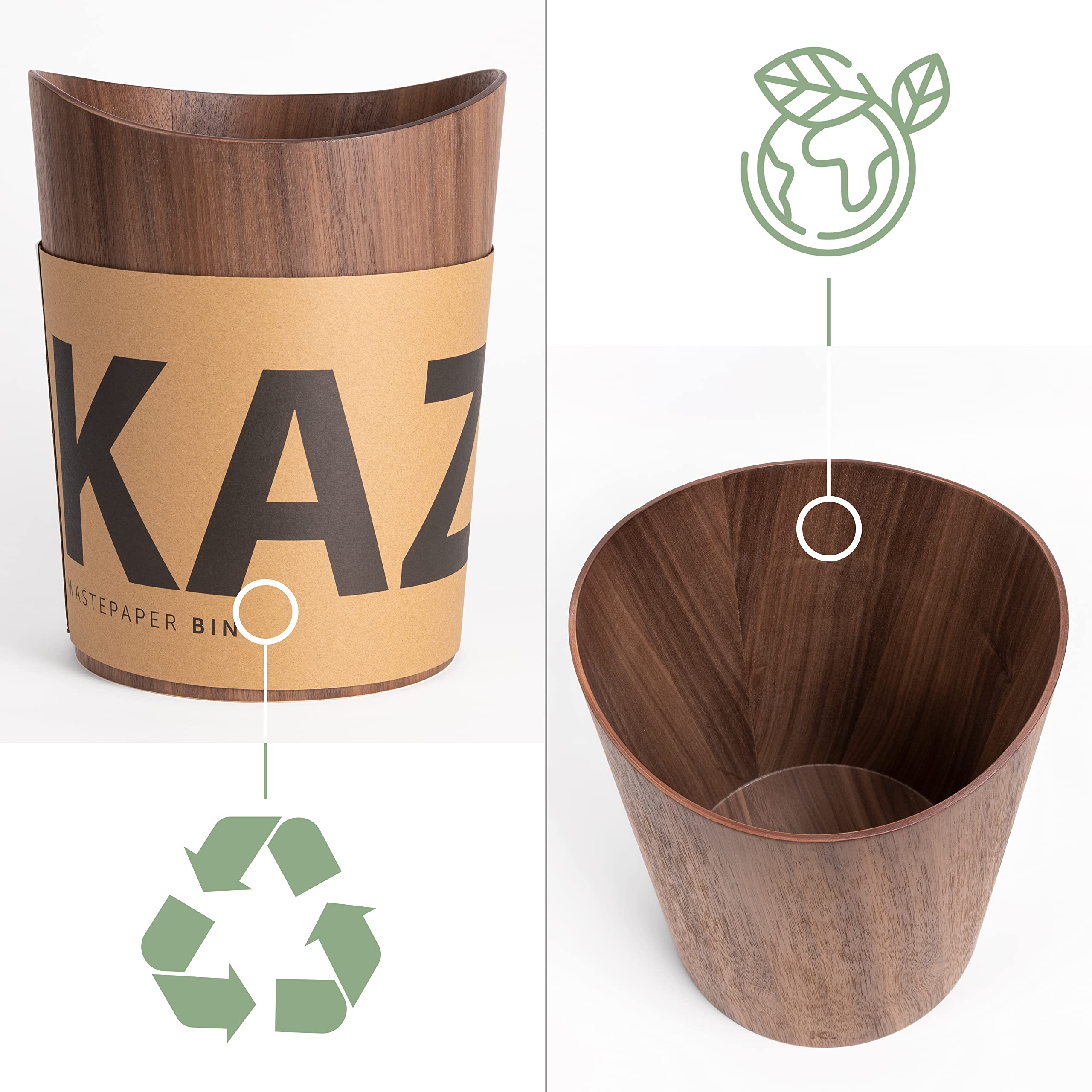 kazai-b-rje-papierkorb-holz-9-l-walnuss-echtholz image 3