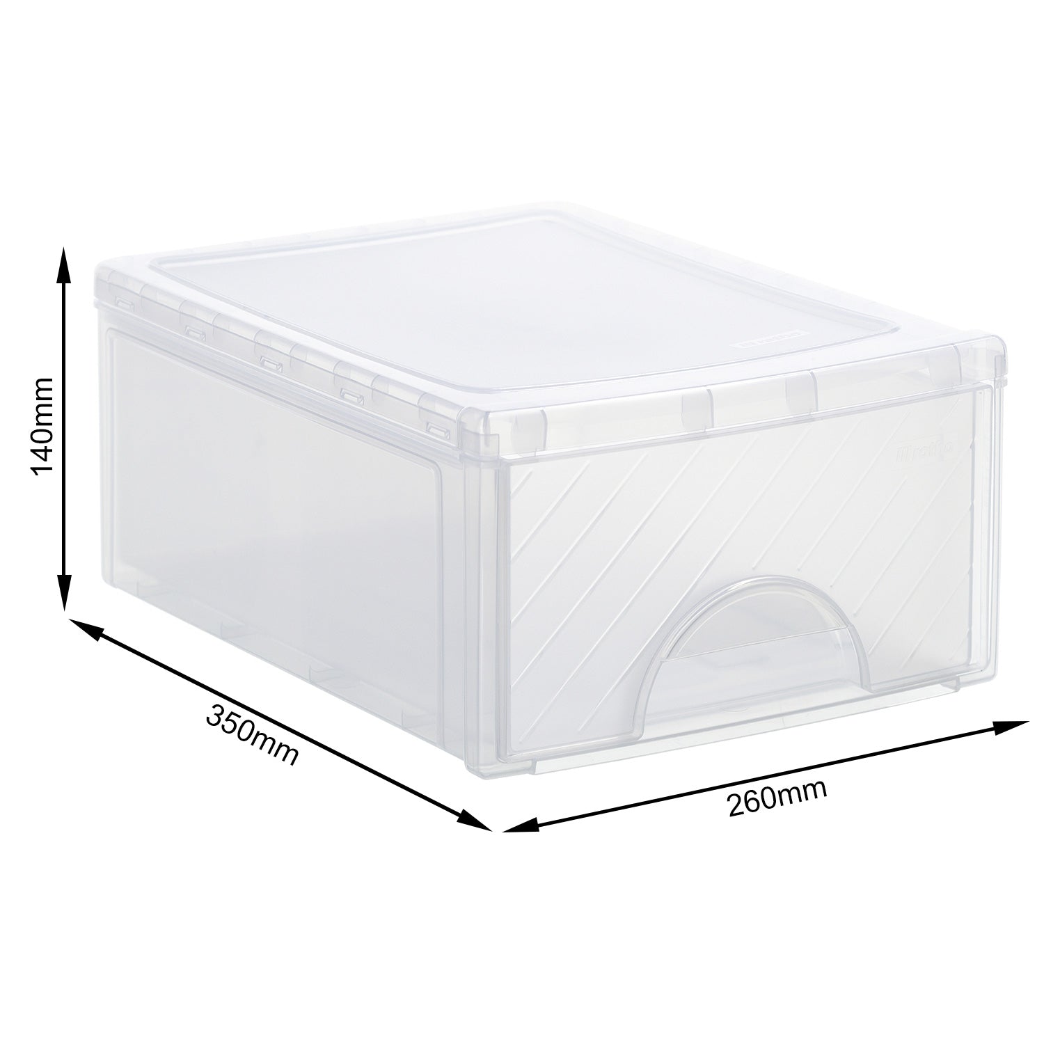 rotho-frontbox-schubladenbox-35x26x14-cm-1-fach-transparent image 3