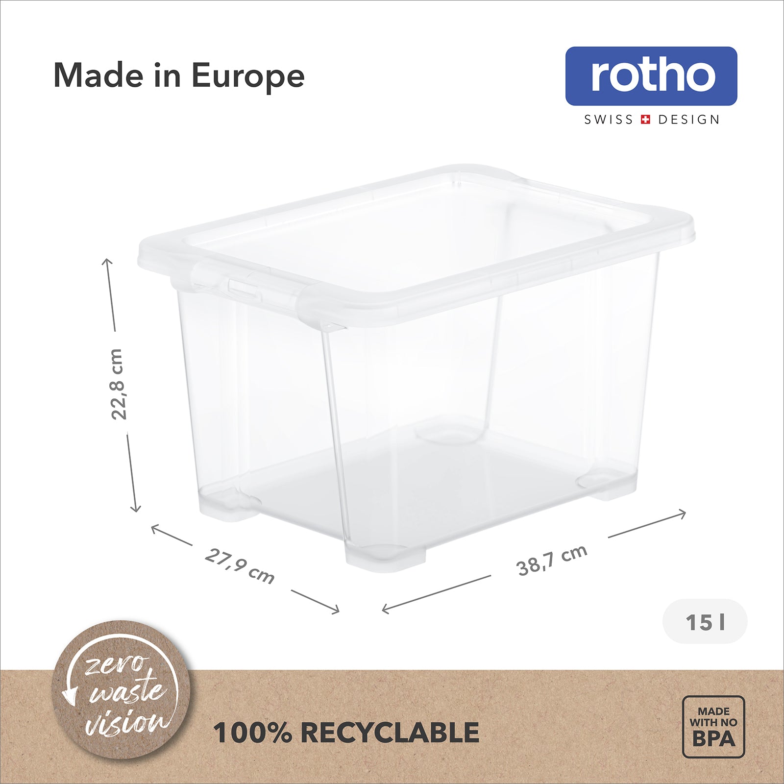 rotho-core-basic-box-15-l-transparent-4er-set-mit-deckel image 3