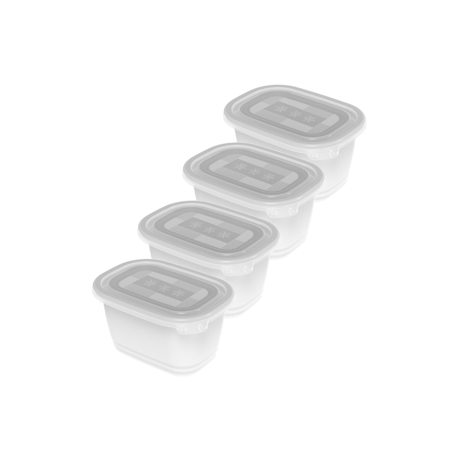 rotho-freeze-gefrierdosen-4x-0-75-l-transparent-luftdicht image 2