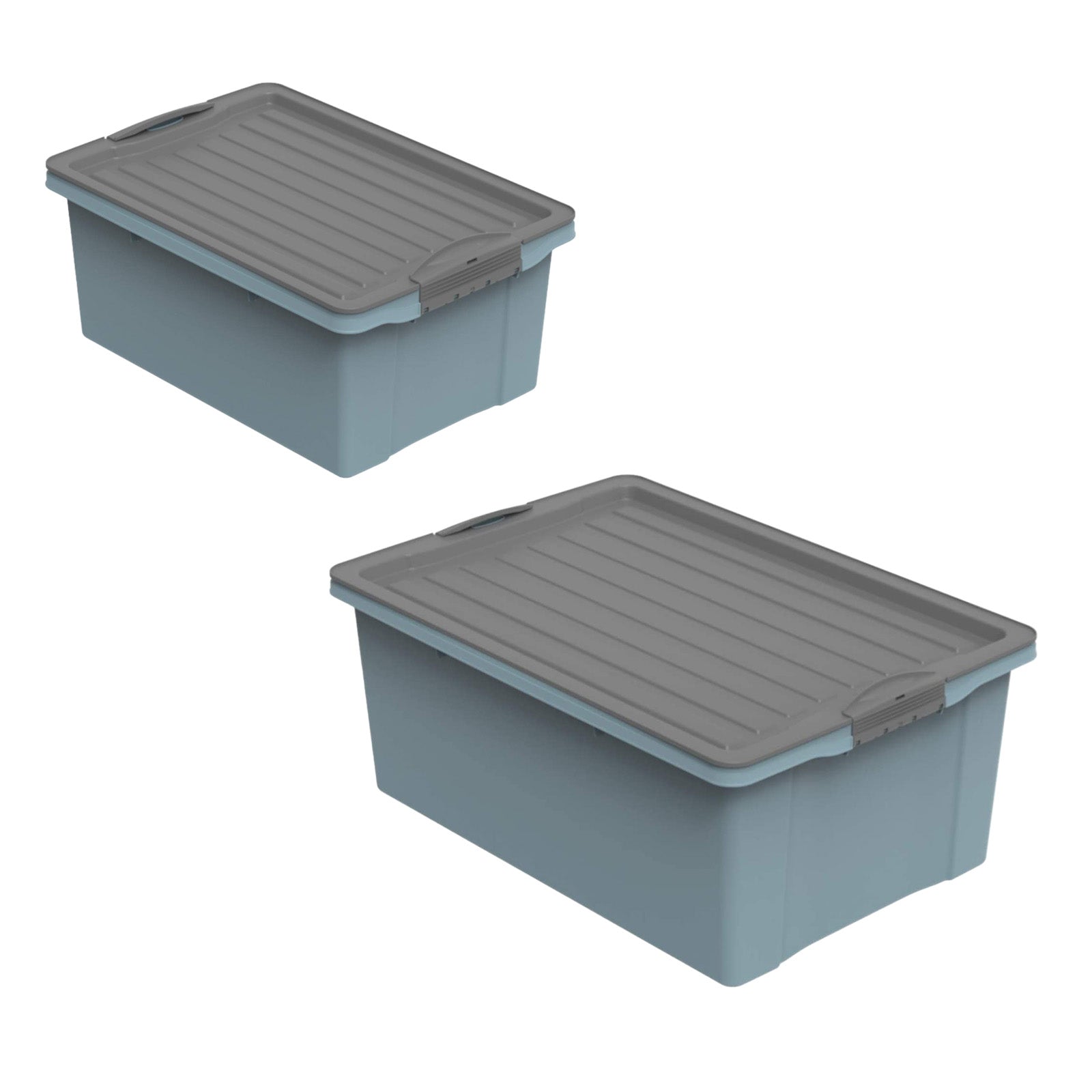 rotho-compact-stapelboxen-2er-set-38-l-13-l-horizontblau image 2