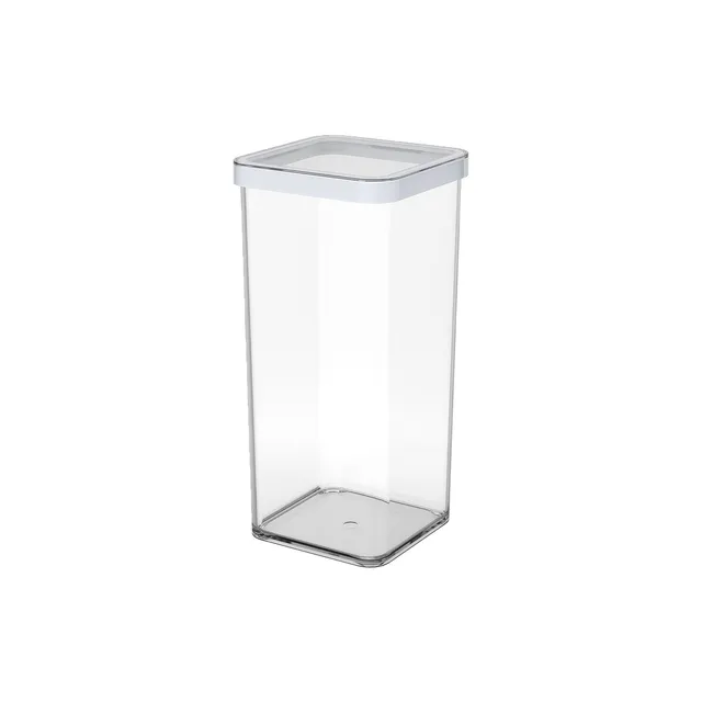 rotho-loft-premium-dose-1-5-l-transparent-rot-eckig image 1