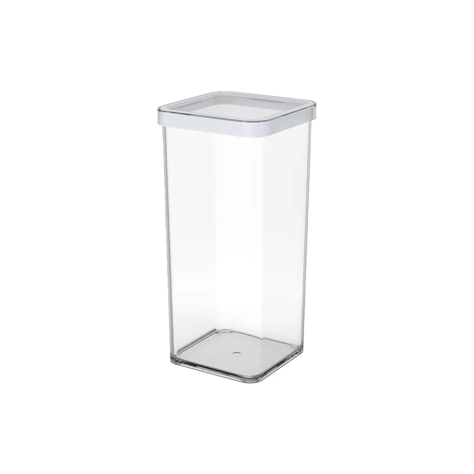 rotho-loft-premium-dose-1-5-l-transparent-rot-eckig image 1