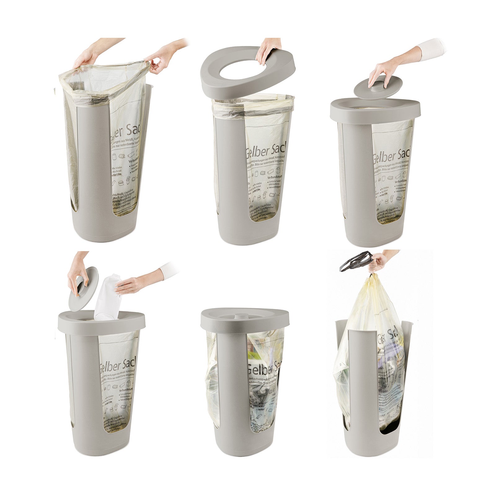 rotho-fabu-eco-m-llsackst-nder-50-l-mistletoe-gr-n-gelber-sack image 2