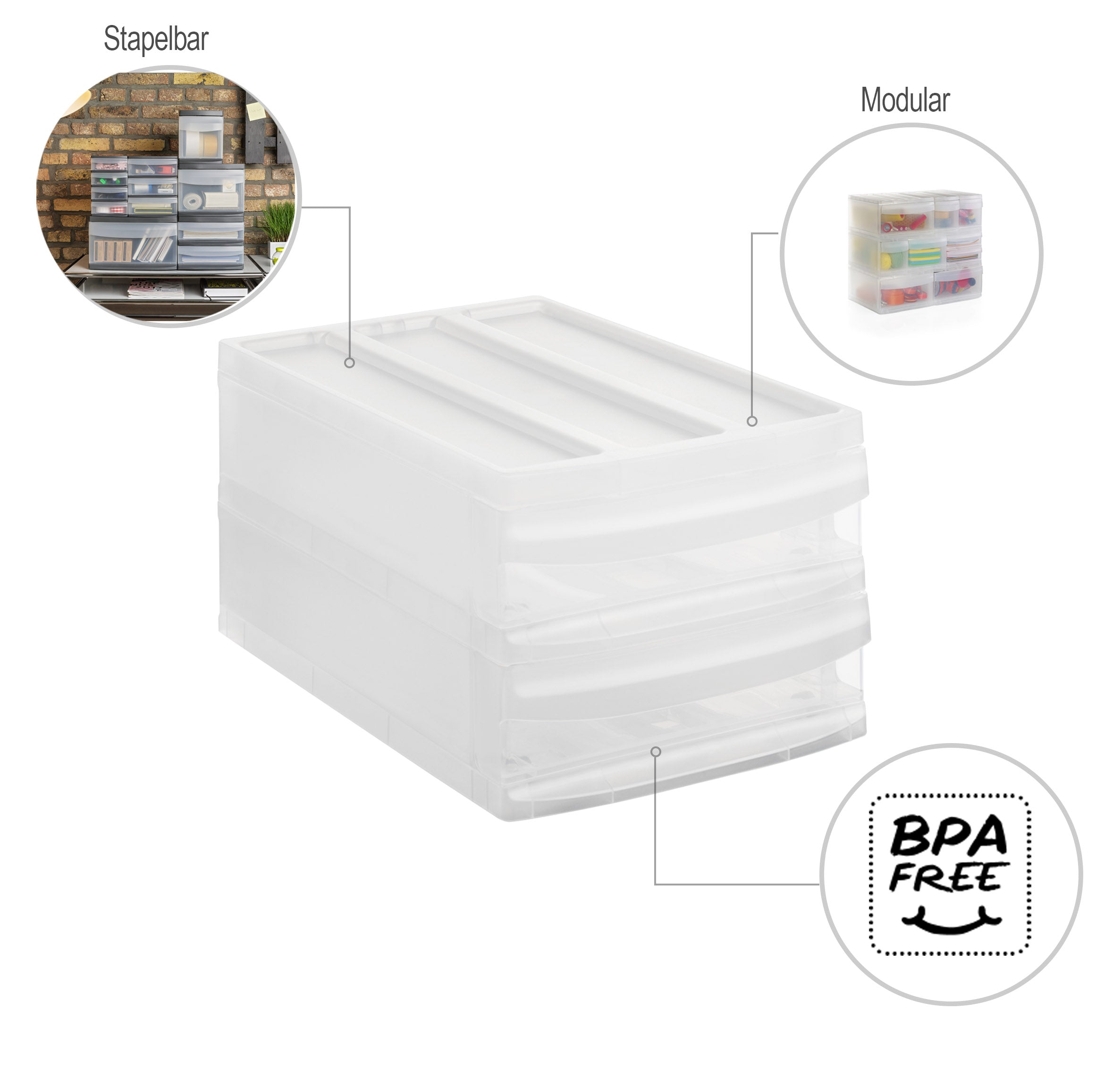 rotho-systemix-schubladenbox-m-duo-anthrazit-stapelbar image 8