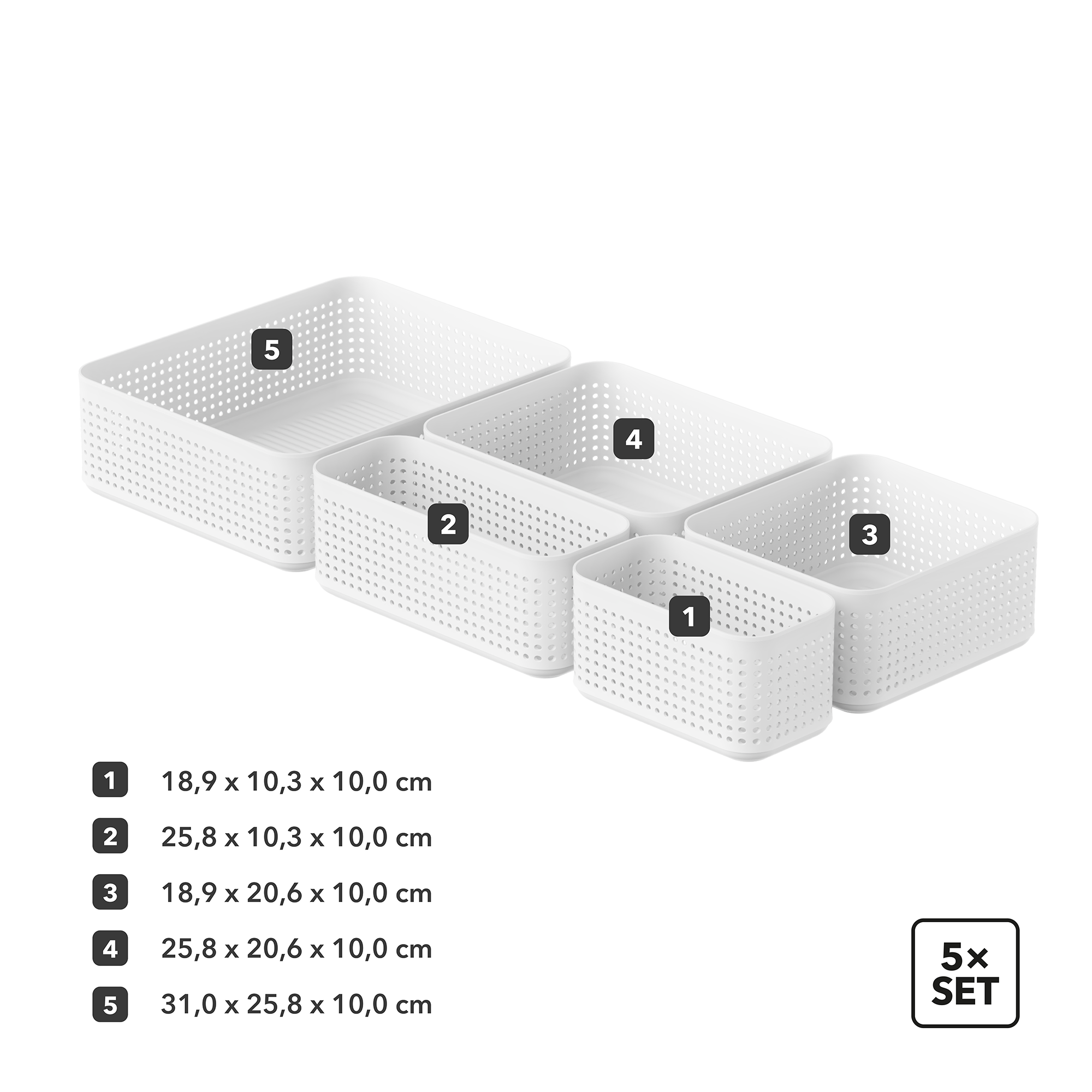 rotho-wop-organizer-starter-set-5-tlg-wei-schublade image 4