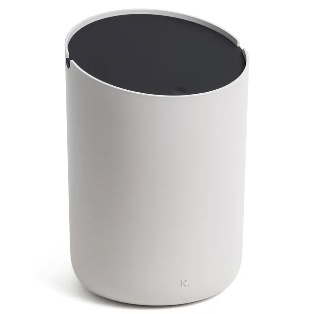 kazai-kosmetikeimer-tove-1-5l-taupe-schwarz-schwingdeckel image 1