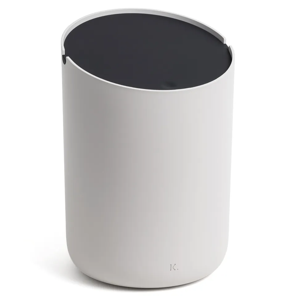 kazai-kosmetikeimer-tove-1-5l-taupe-schwarz-schwingdeckel image 1