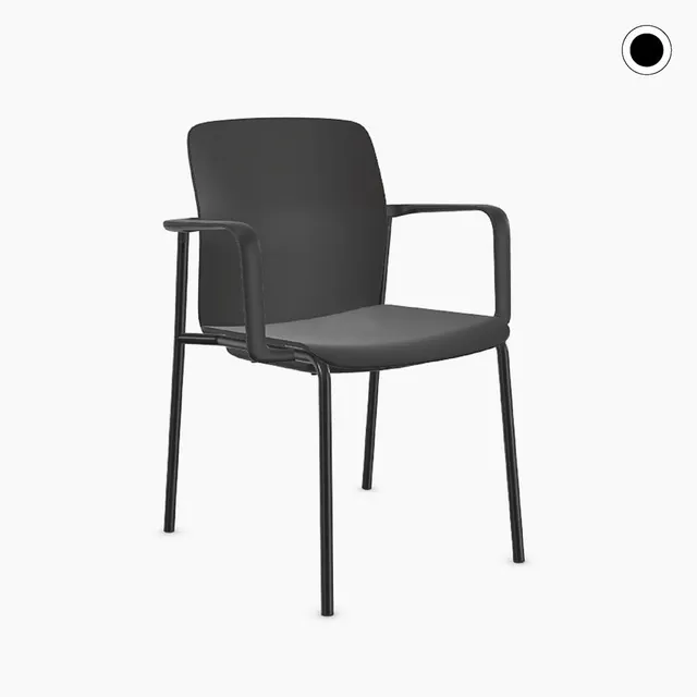 lento-light-2-0-4-fu-stuhl-konferenzstuhl-schwarz-mit-armlehnen image 1