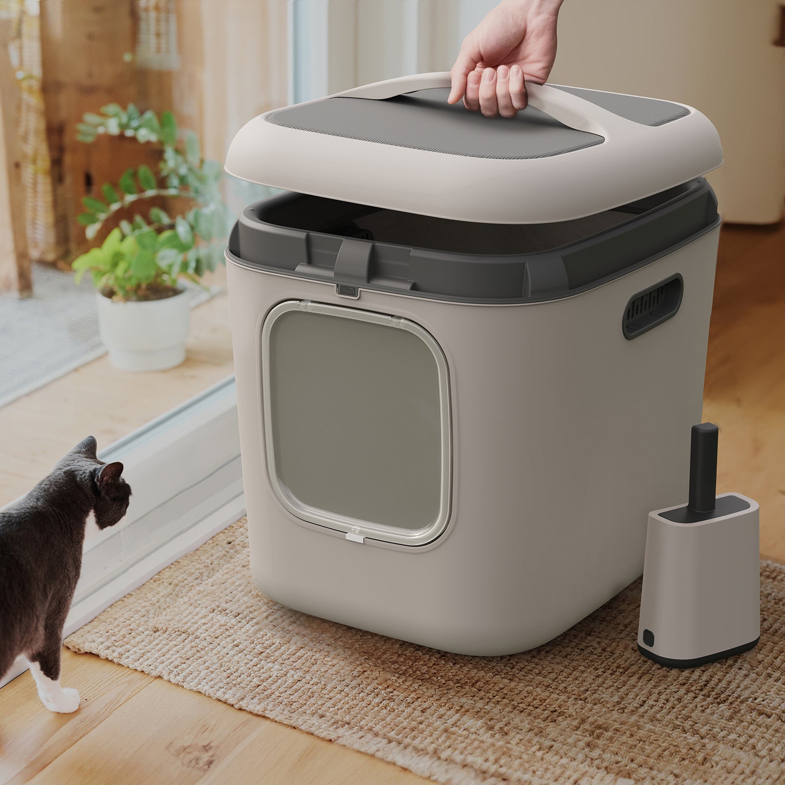 rotho-biala-katzentoilette-xl-mistelwei-mit-filtern image 3