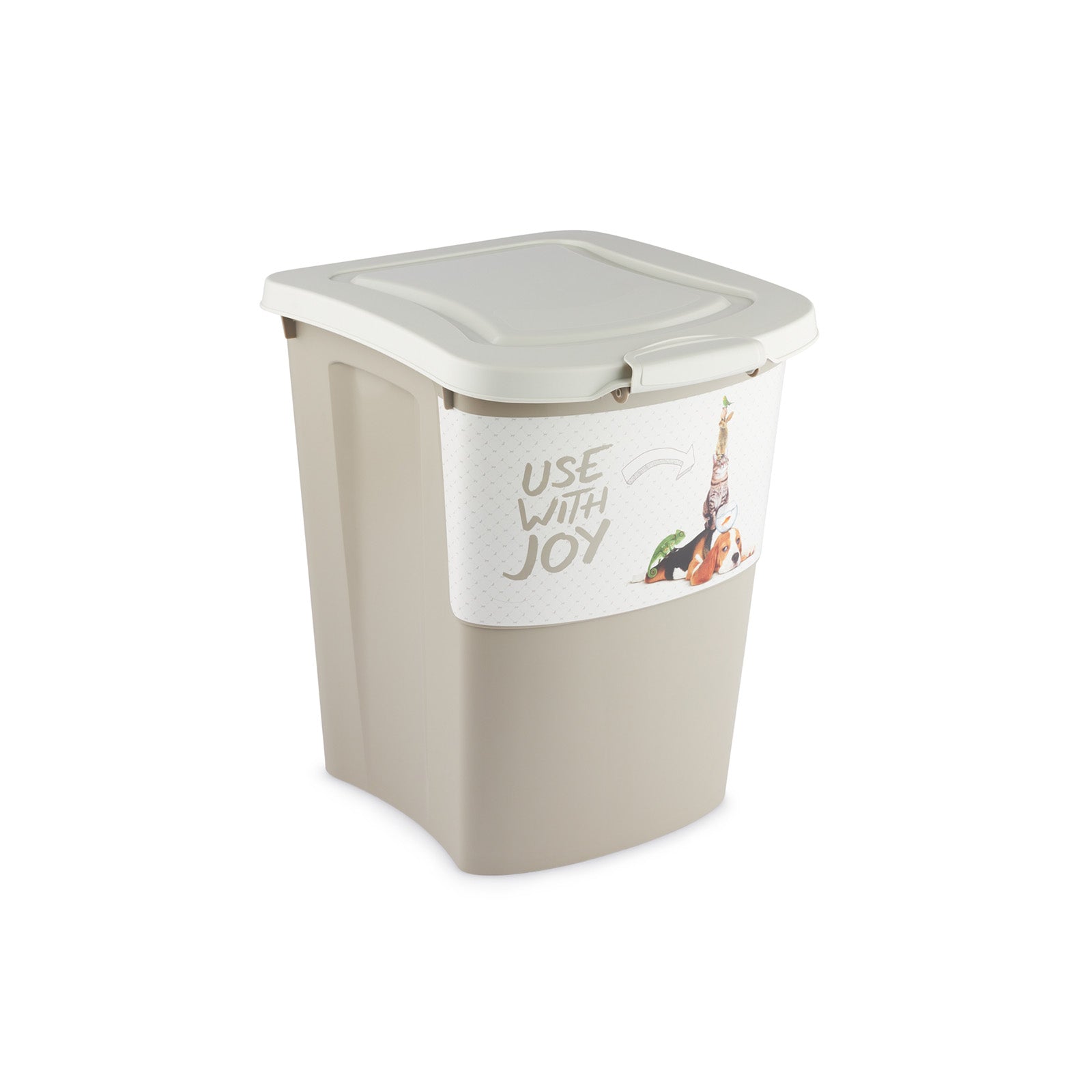 rotho-archie-tierfutterbeh-lter-38-l-anthrazit-luftdicht-mit-rollen image 2