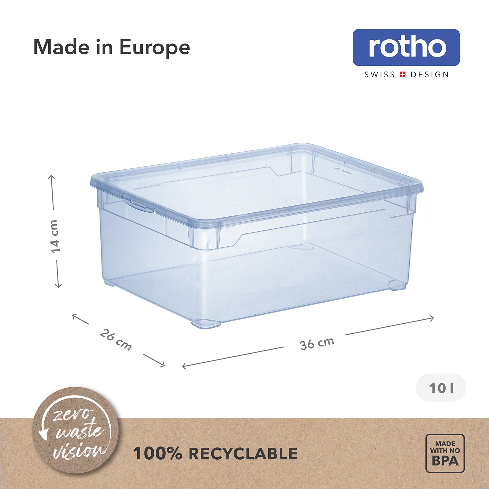 rotho-clear-aufbewahrungsbox-10-l-6er-set-blau-transparent image 4
