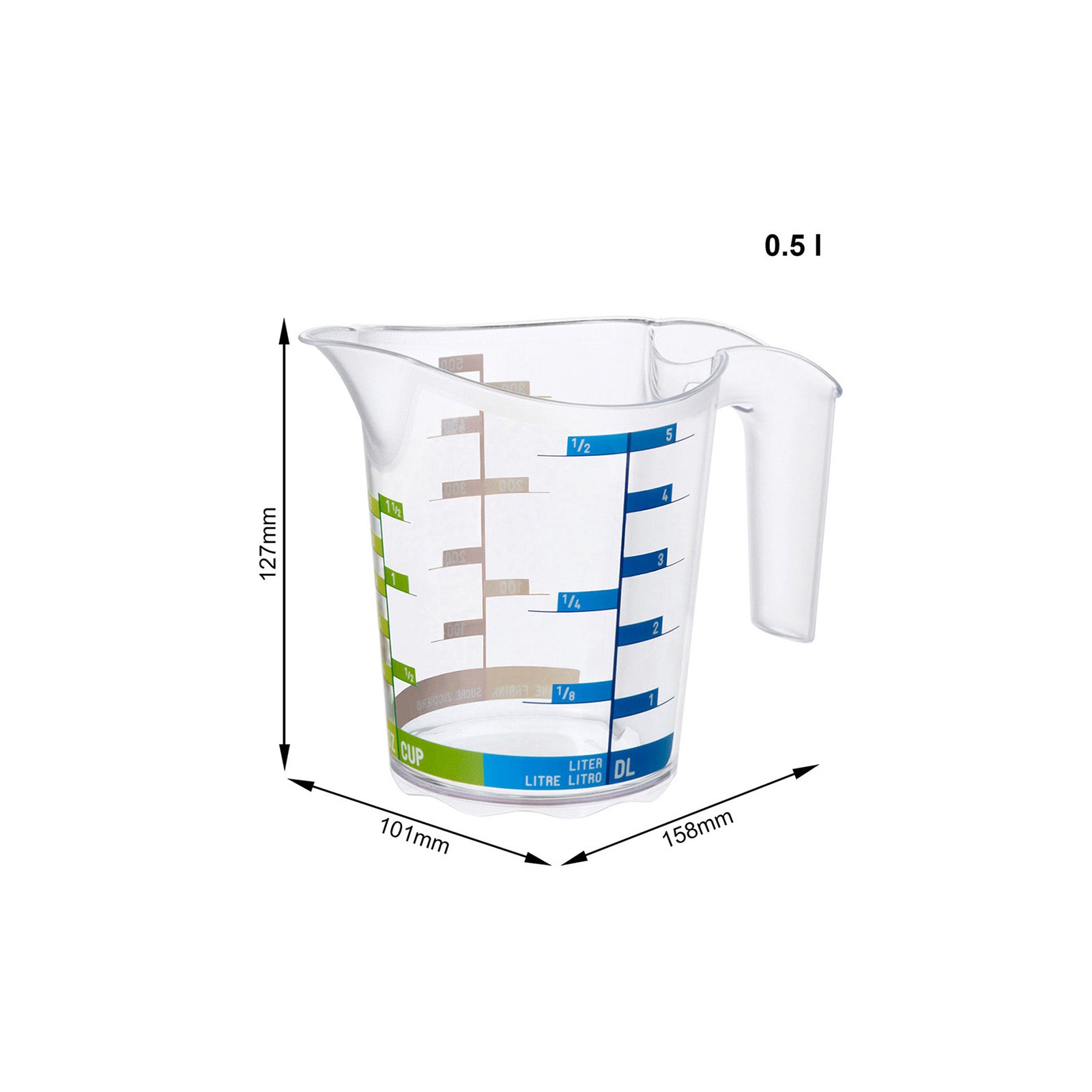 rotho-domino-messbecher-0-5-l-transparent-mit-skala image 3