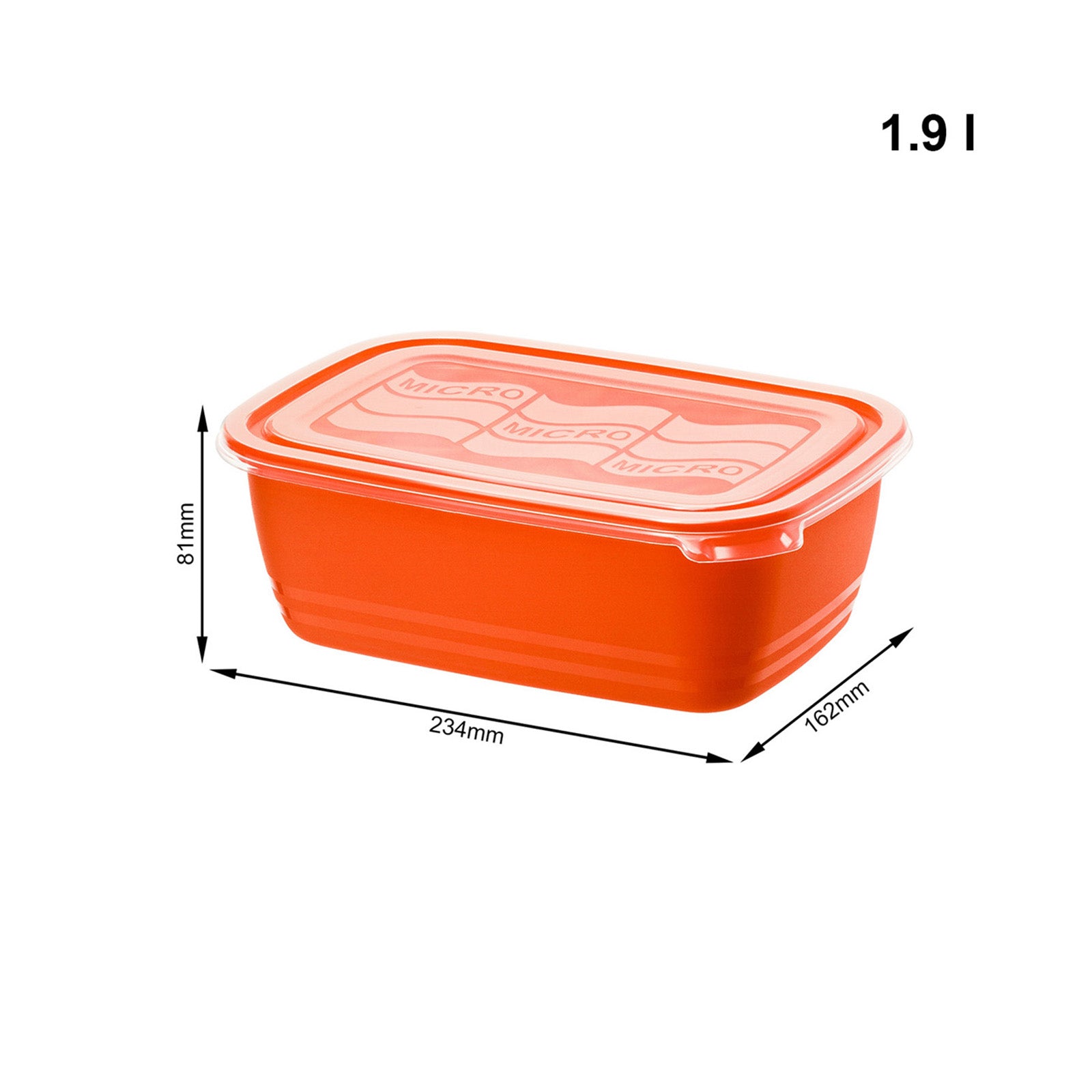 rotho-eco-mikrowellen-dose-1-9-l-rot-mit-deckel image 2