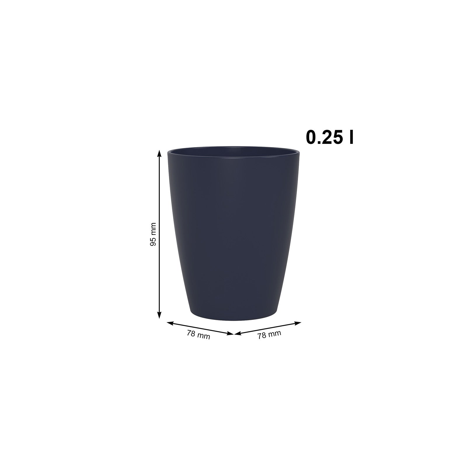 rotho-caruba-eco-trinkbecher-0-25-l-holzkohle-schwarz image 3