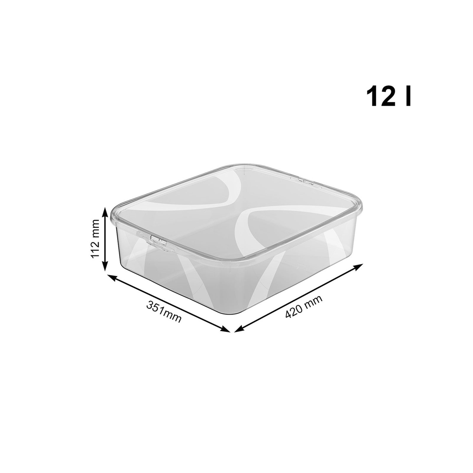 rotho-lona-box-12-l-mit-deckel-aufbewahrungsbox-transparent image 4