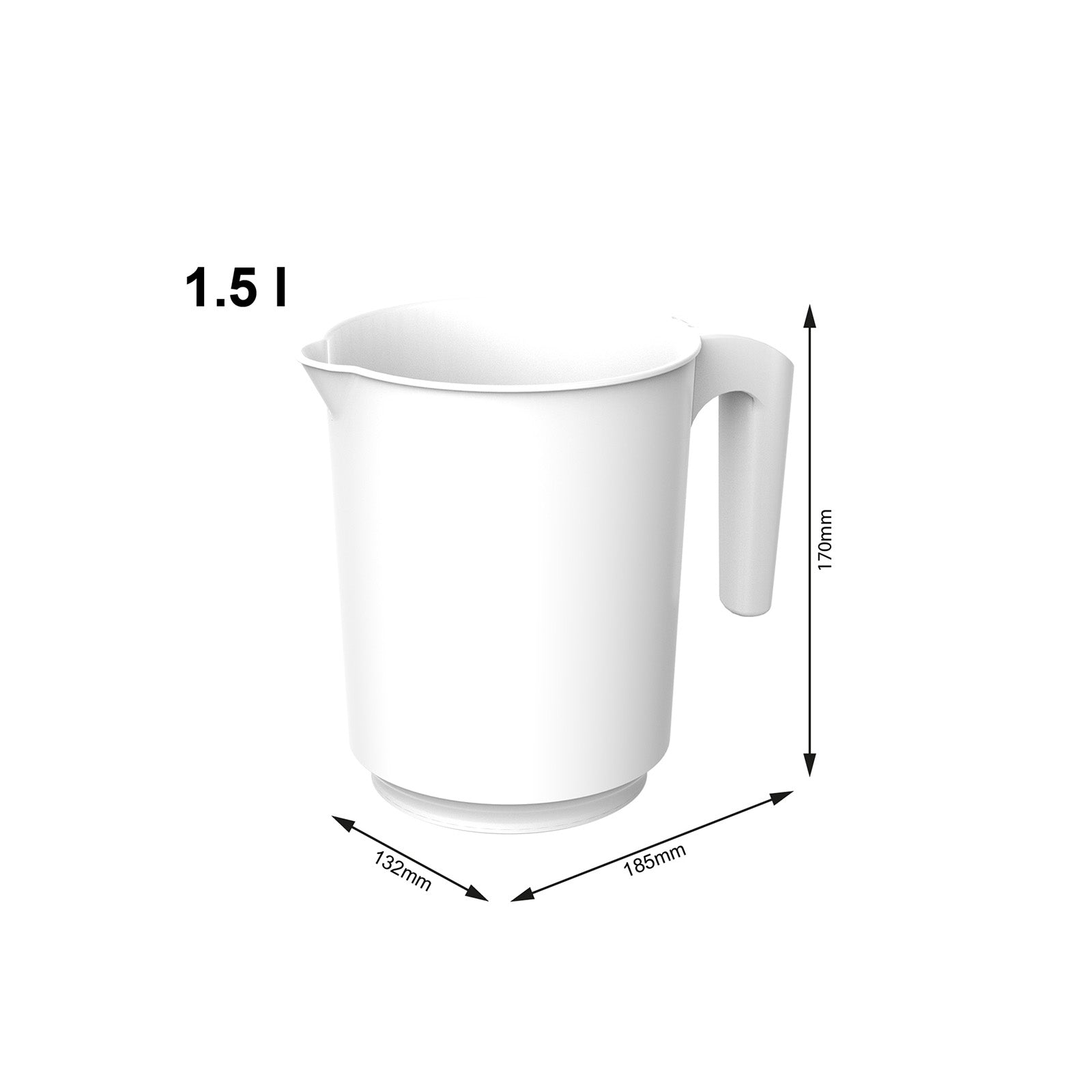 rotho-fresh-r-hrbecher-1-5l-messbecher-gr-n-bpa-frei image 2