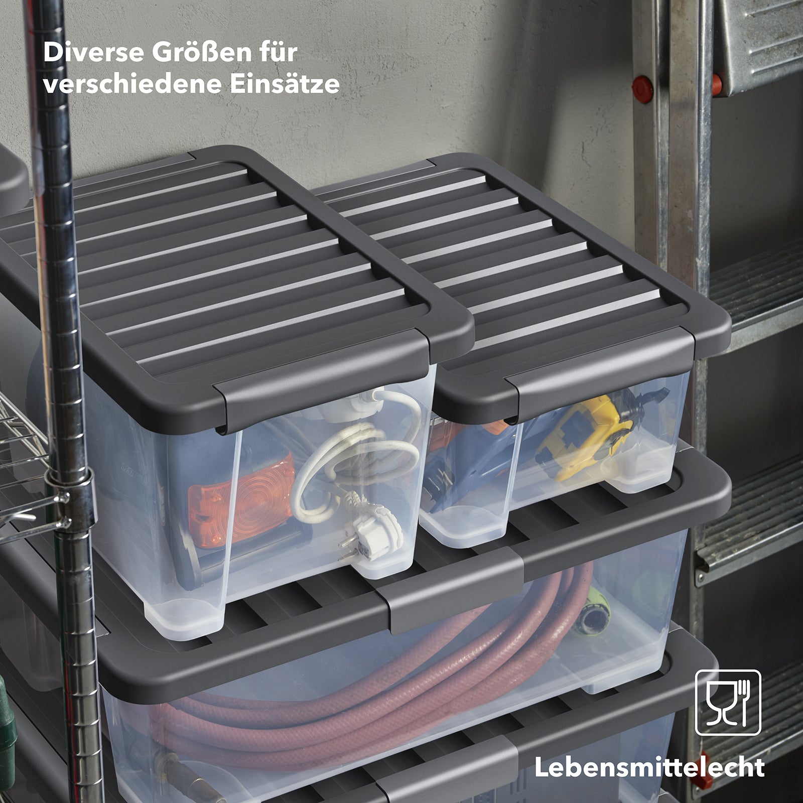rotho-core-pro-boxen-11l-4er-set-schwarz-mit-dichtung image 6