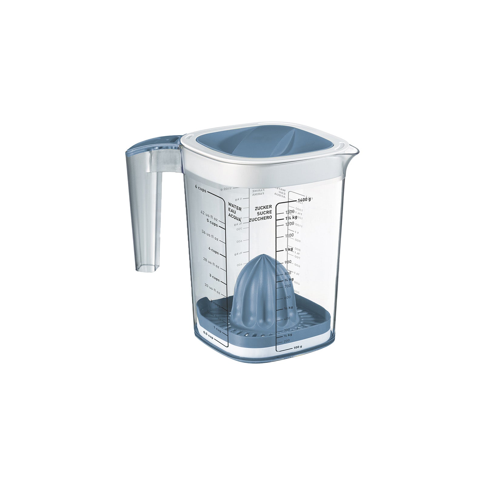 rotho-loft-back-messbecher-1-5l-horizon-blau-mit-reibe-transparent image 5